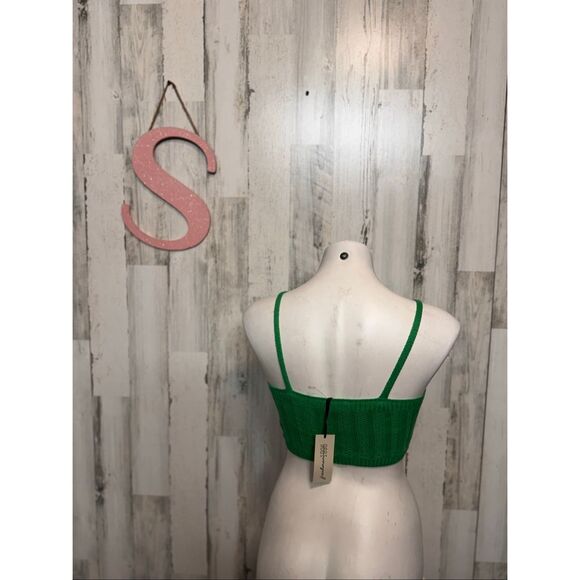 Fredman 1996 Green Knit Crop Top & Midi Skirt Set Size Small nwt - Picture 4 of 10